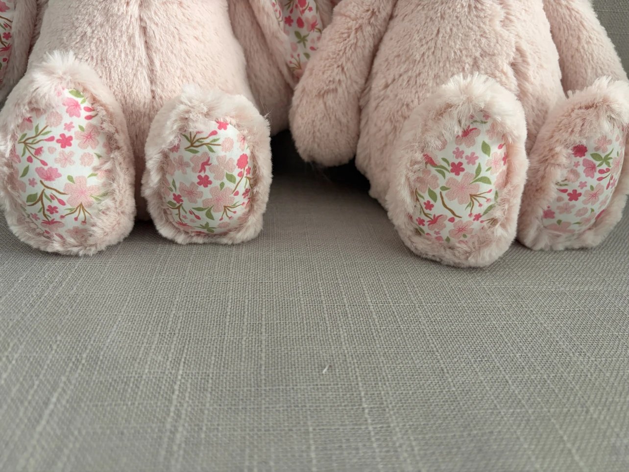 JC Easter Series, Cherry Blossom Pink, White, Floral Bonnie Rabbit, Medium, 31cm - Image 9